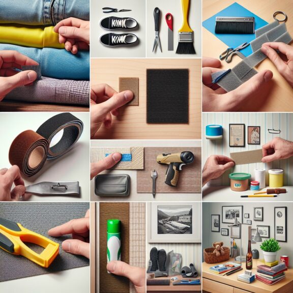 Rzepy samoprzylepne w garażu