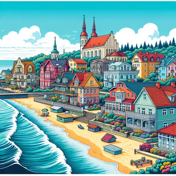 Ustka domki przy plaży