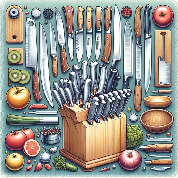 Zestawy noży kuchennych: Noże do krojenia pieczonych warzyw.
